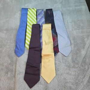 Lot of 7 Designer Neck Ties Mens Tie Multicolor Various Width & Length